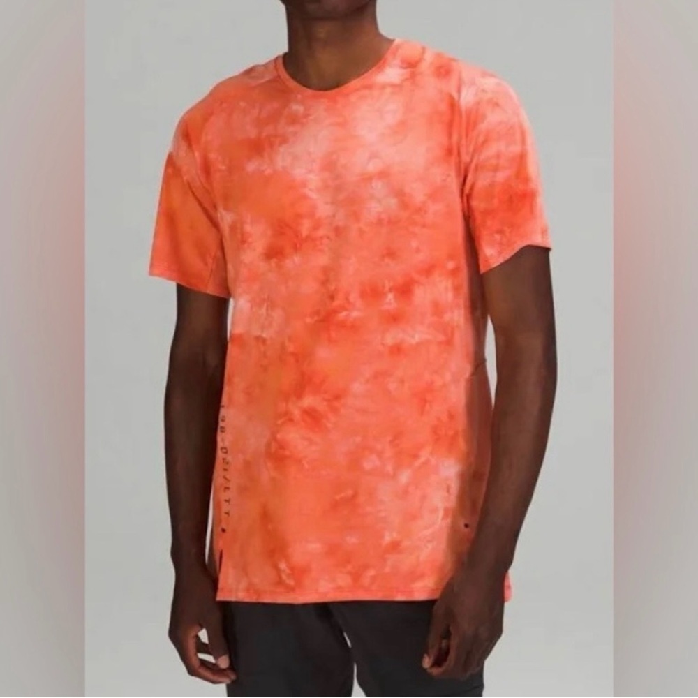 lululemon athletica Men's Orange Tie-Dye Tee
